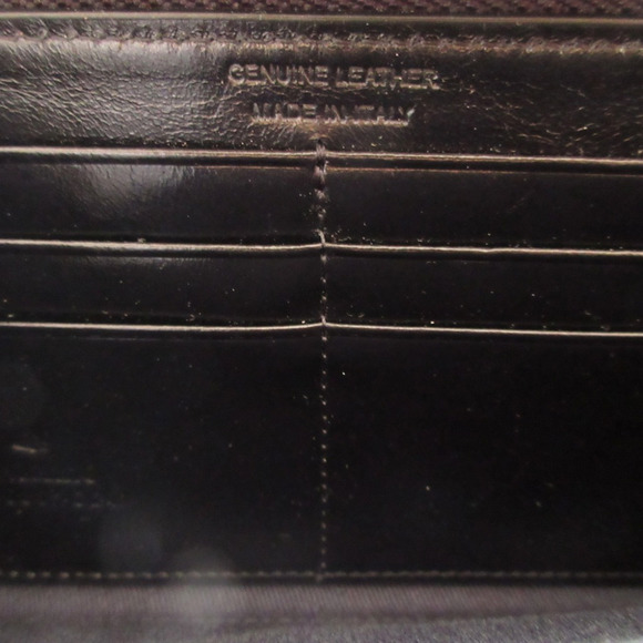 Like new Vivienne Westwood orb patterned brown pony leather round zipper long... - Picture 6 of 8